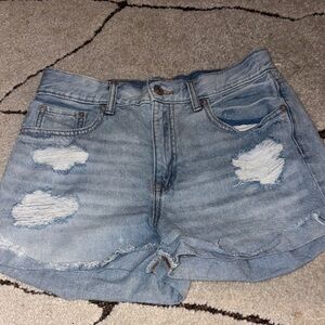 Aeropostale Light Blue Distressed Jean Shorts
